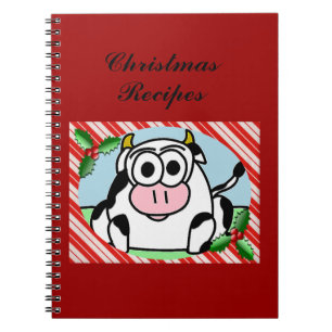 Carla Cow Kerst Notitieboek/Receptenboek Notitieboek