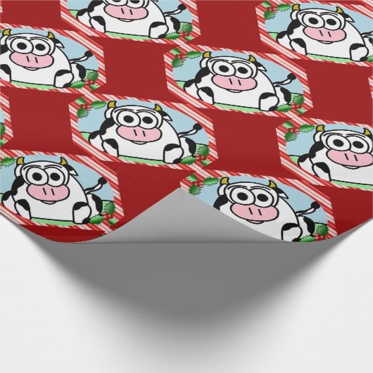 Carla Cow kerstpapier Cadeaupapier (Hoek)