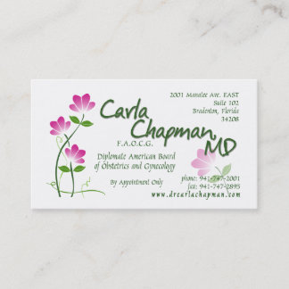 Carla-kaart met faxnummer afsprakenkaartje