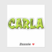 Carla Name Kiwi Design Aufkleber Sticker (Vel)