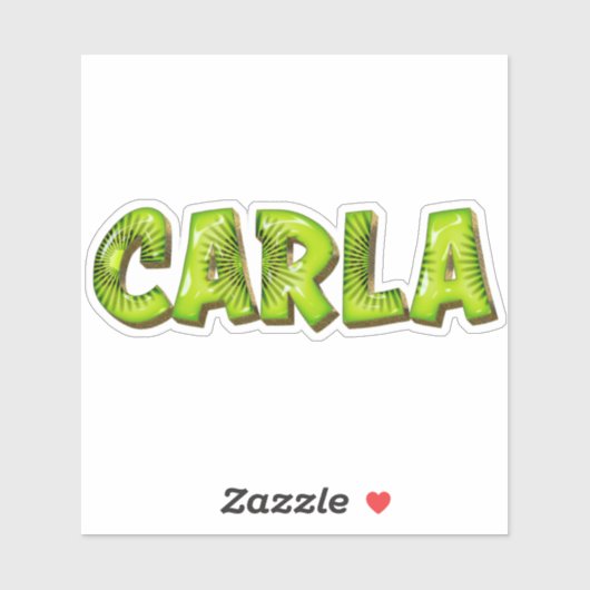 Carla Name Kiwi Design Aufkleber Sticker (Vel)