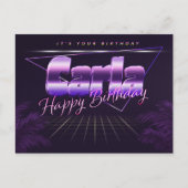 Carla Name Vorname lila Postkarte Geburtstag Briefkaart (Voorkant)