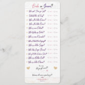 Carla's Vrijgezellenfeest Game 1/3 - "Bride of Gro Menu (Voorkant)