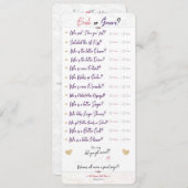 Carla's Vrijgezellenfeest Game 1/3 - "Bride of Gro Menu (Voorkant / Achterkant)