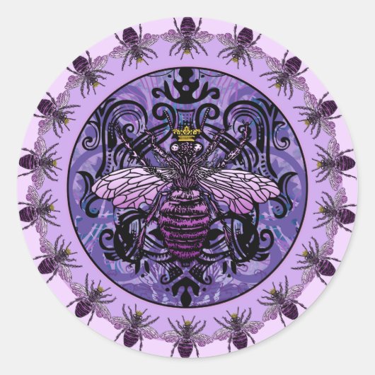 Carleigh's Queen Bee kleding en geschenken Ronde Sticker (Voorkant)