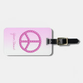 Carleigh's roze Bagagelabel voor vredesopbouw (Voorkant horizontaal)