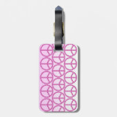 Carleigh's roze Bagagelabel voor vredesopbouw (Achterkant verticaal)