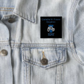Carletha M. Frazier Singleton Name Badge Pin Vierkante Button 5,1 Cm (In situ)