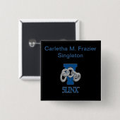 Carletha M. Frazier Singleton Name Badge Pin Vierkante Button 5,1 Cm (Voorkant /achterkant)