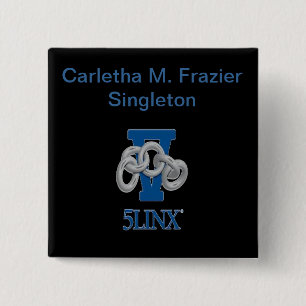 Carletha M. Frazier Singleton Name Badge Pin Vierkante Button 5,1 Cm
