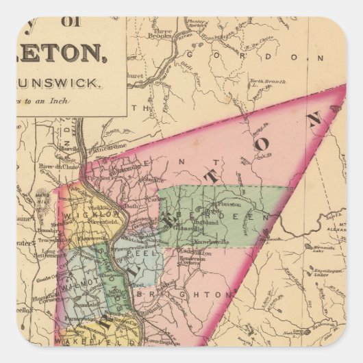 Carleton Co. NB Vierkante Sticker (Voorkant)