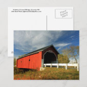 Carleton Covered Bridge Swanzey NH Briefkaart (Voorkant / Achterkant)