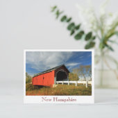 Carleton Covered Bridge Swanzey NH, New Hampshire Briefkaart (Staand voorkant)