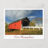 Carleton Covered Bridge Swanzey NH, New Hampshire Briefkaart (Voorkant)