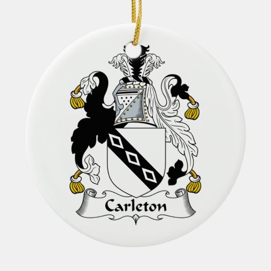 Carleton Family Crest Keramisch Ornament (Voorkant)