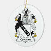 Carleton Family Crest Keramisch Ornament (Links)