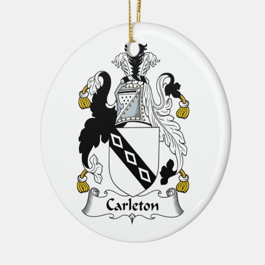 Carleton Family Crest Keramisch Ornament (Links)