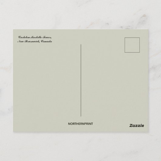 Carleton Martello Tower New Brunswick Canada Briefkaart (Achterkant)