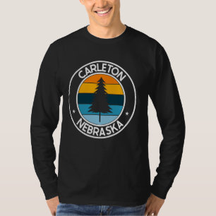 Carleton Nebraska NE USA City Pride Retro Zonsonde T-shirt