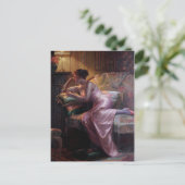 Carlier: Elegant Lady met Mirror Briefkaart (Staand voorkant)