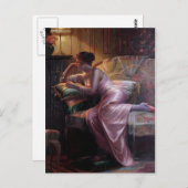 Carlier: Elegant Lady met Mirror Briefkaart (Voorkant / Achterkant)