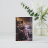 Carlier: Elegant Lady met Mirror Visitekaartje (Staand voorkant)