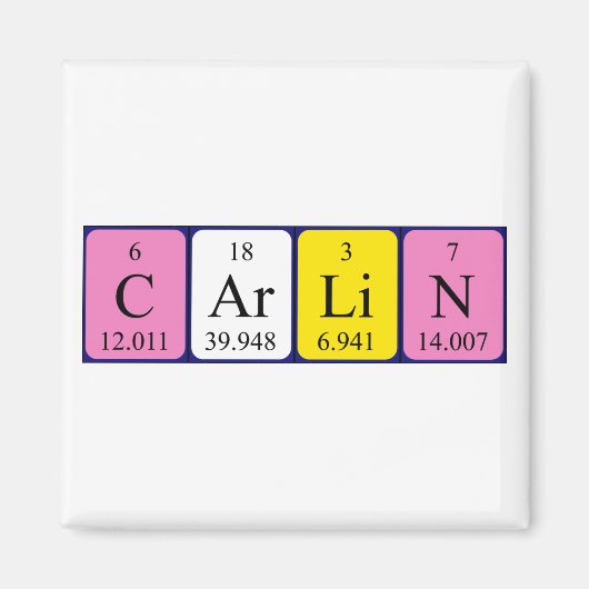 Carlin periodieke table name magnet (Voorkant)