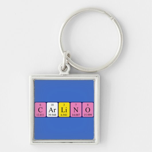 Carlino periodieke lijstnaam keyring sleutelhanger (Voorkant)