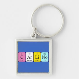 Carlino periodieke lijstnaam keyring sleutelhanger