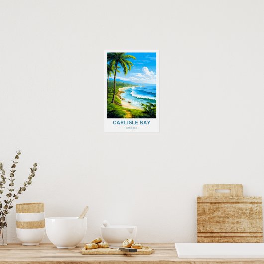Carlisle Bay Barbados Reisprint Poster (Keuken)