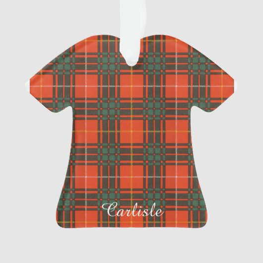 Carlisle clan Pset Scottish kilt tartan Ornament (voorkant)