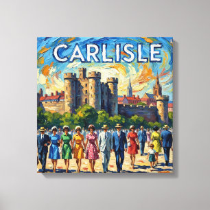 Carlisle Kasteel Historisch Monument Uitgerekte Ca Canvas Afdruk