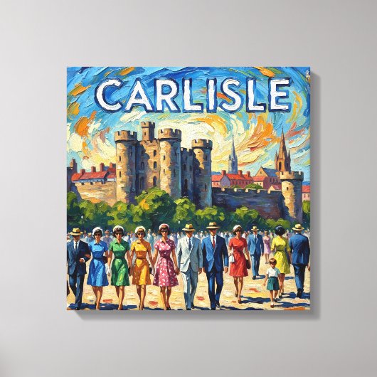 Carlisle Kasteel Historisch Monument Uitgerekte Ca Canvas Afdruk (Voorkant)
