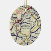 Carlisle KY  Map Keramisch Ornament (Rechts)