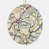 Carlisle KY  Map Keramisch Ornament (Links)
