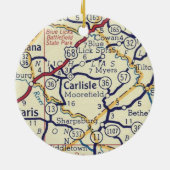 Carlisle KY  Map Keramisch Ornament (Achterkant)