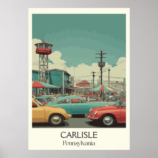 Carlisle Pennsylvania  Classic Car Street Poster (Voorkant)
