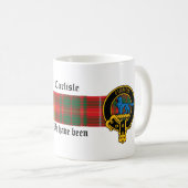 Carlisle Scottish Crest en Tartan mok (Voorkant rechts)