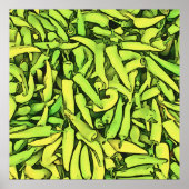 Carliston Banana Peppers Black Poster (Voorkant)