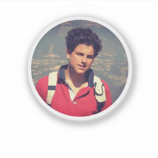 Carlo Acutis  foto look Sticker (Voorkant)