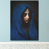 Carlo Dolci (1616-1687) - Blauwe Madonna Canvas Afdruk (Insitu (Houten vloer))