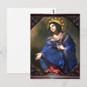 Carlo Dolci , Italië, 1616-1686 Madonna in Glory,  Briefkaart (Voorkant / Achterkant)