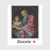 Carlo Dolci - Mattheus schrijft zijn evangelie Sticker (Vel)