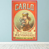 Carlo of Vriendelijkheid beloond Boek cover Oorlo Canvas Afdruk (Insitu (Houten vloer))