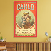 Carlo of Vriendelijkheid beloond Boek cover Oorlo Canvas Afdruk (Insitu (Woonkamer))