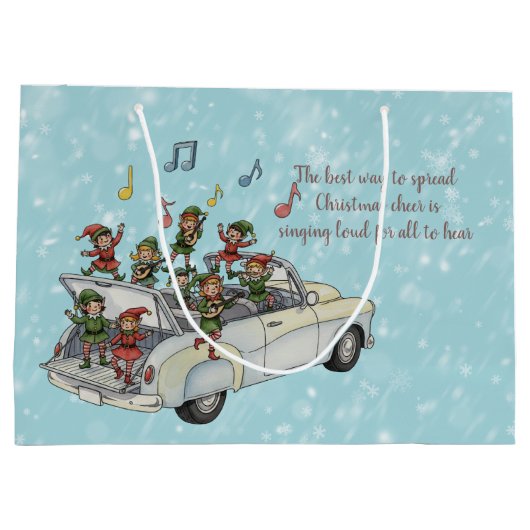 Carload of Singing Elves Groot Cadeauzakje (Achterkant)
