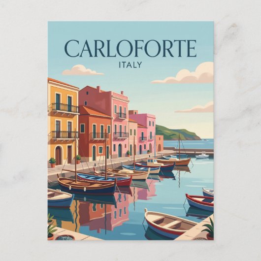 Carloforte Haven Italië Briefkaart (Voorkant)