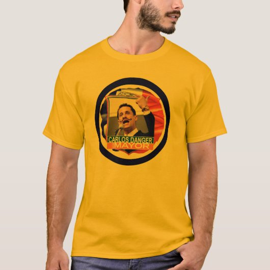 Carlos Danger (Anthony Weiner) voor de burgemeeste T-shirt (Voorkant)