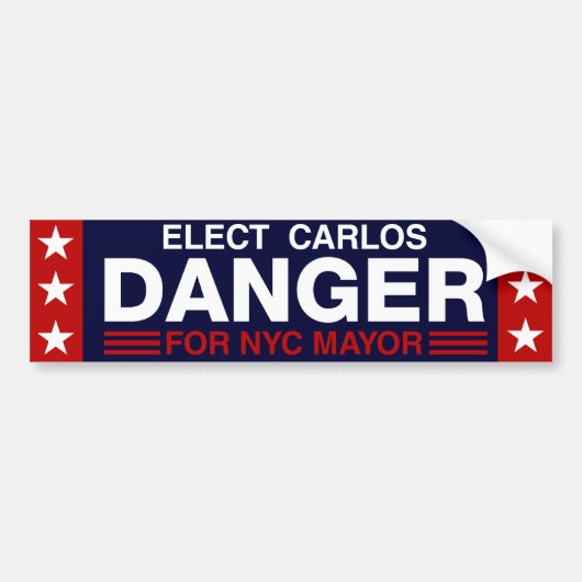 Carlos Danger voor de burgemeester van NYC Bumpersticker (Voorkant)