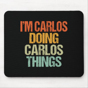 Carlos Doet Carlos Dingen T-shirt Grappig Vintage Muismat
